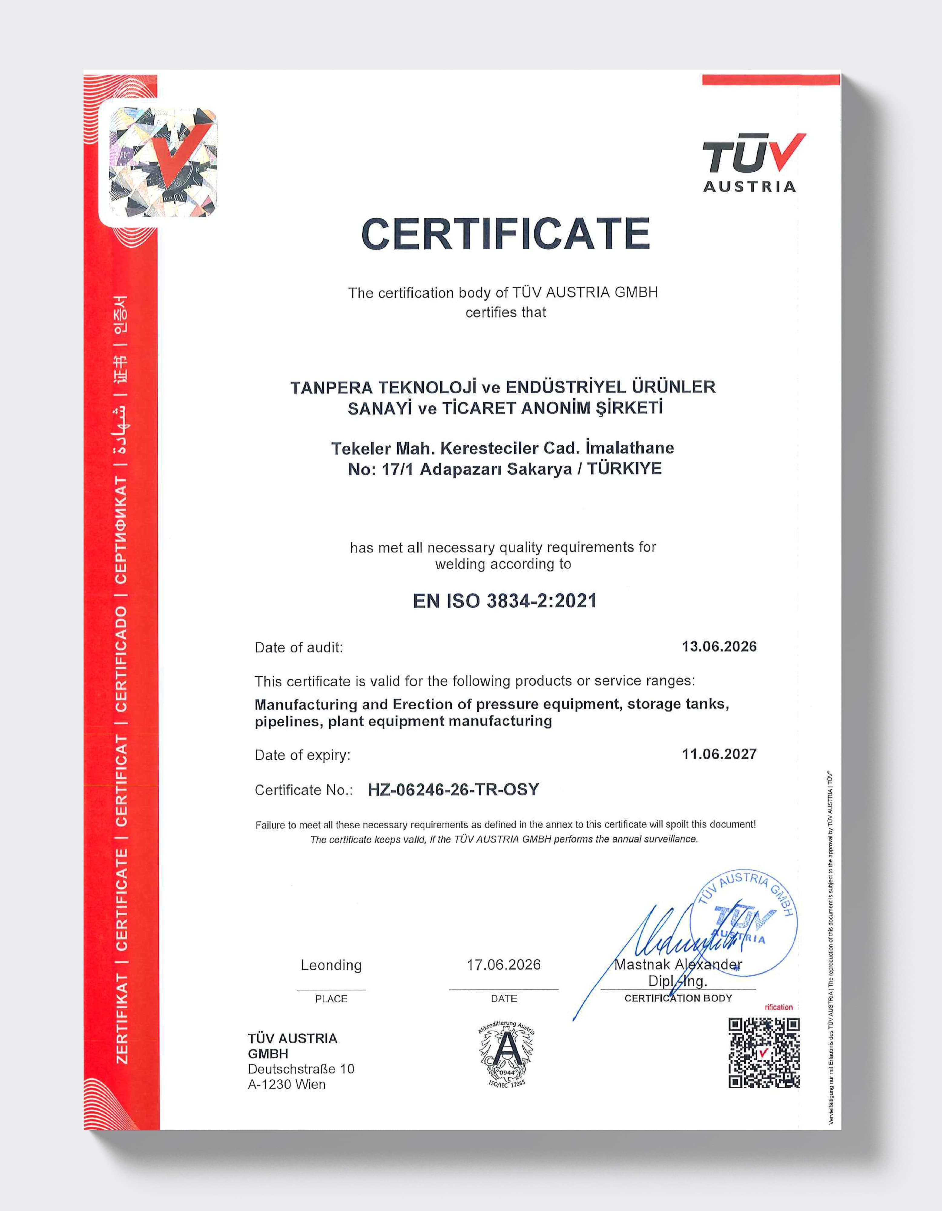 ISO 3834-2 — управление качеством сварки